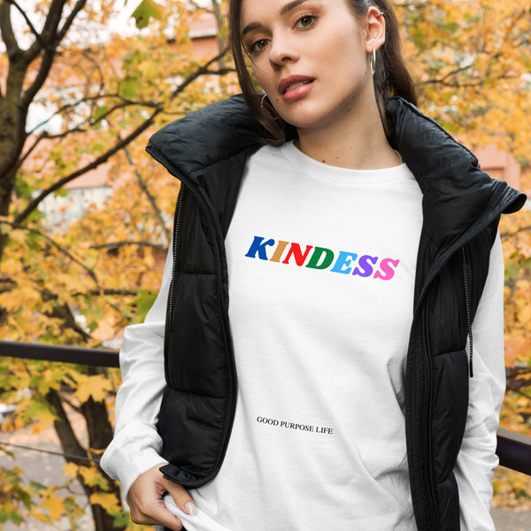 Kindness White Long-Sleeve Shirt