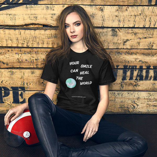 Your Smile Can Heal The World Black Tee