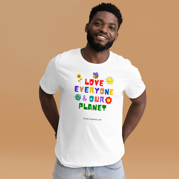 Love Everyone & Our Planet White Tee